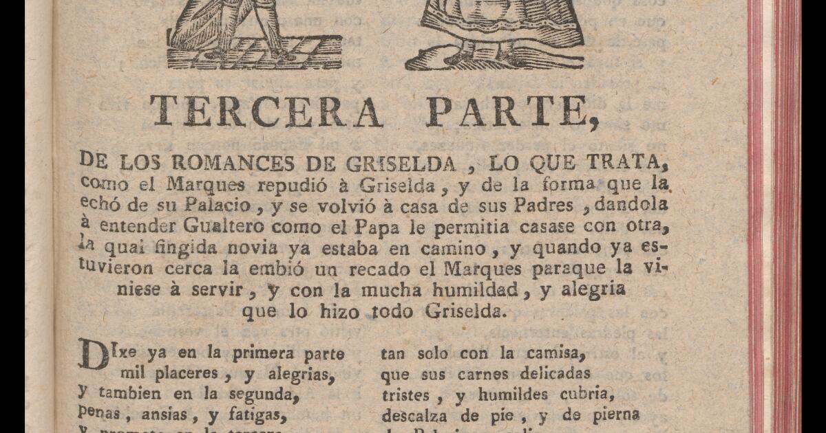 Spanish Chapbooks Tercera Parte De Los Romances De Griselda Lo Que