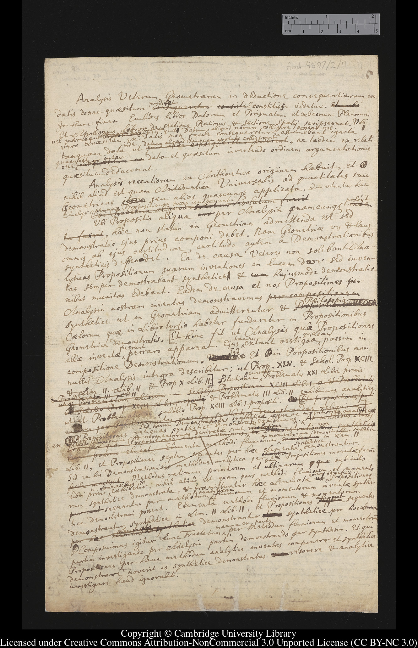 Analysis and Synthesis: Newton&#39;s declaration of the manner of their application in the &#39;Principia&#39;