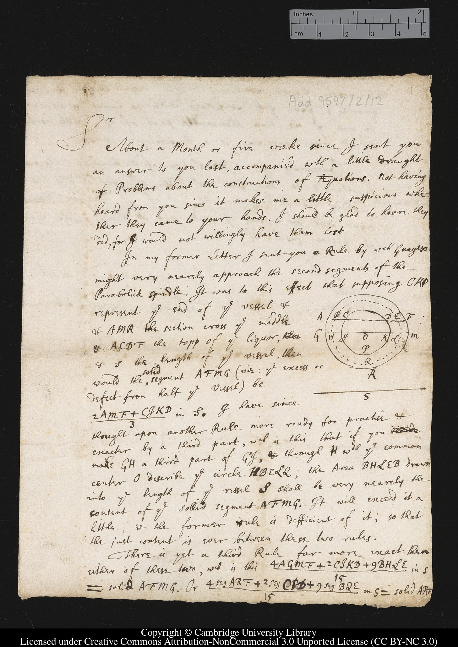 Letter from Isaac Newton to John Collins