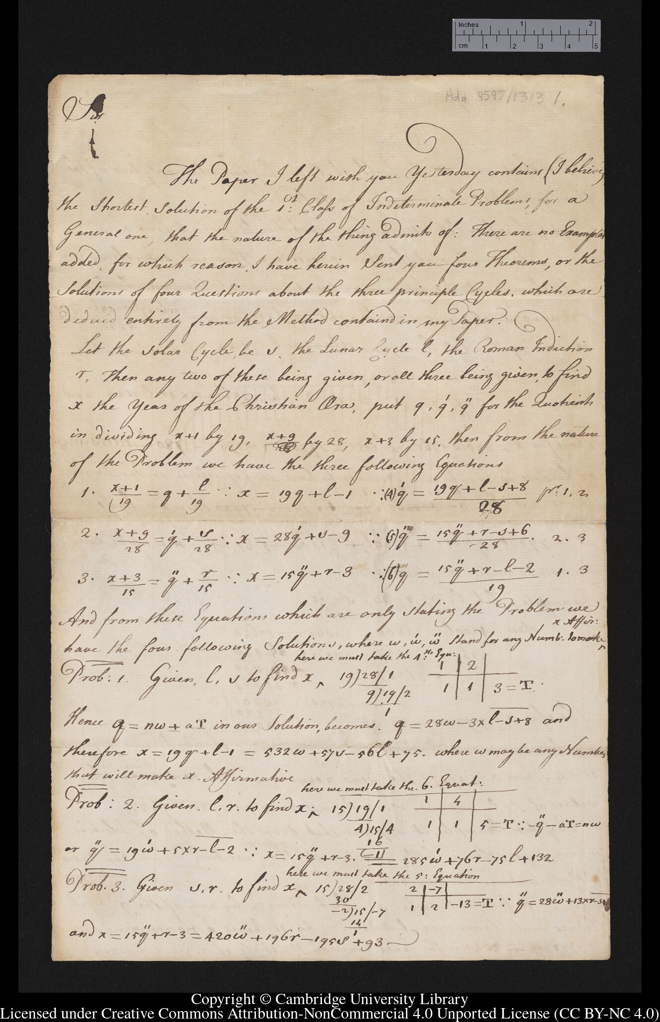 Letter from George Anderson, probably to William Jones