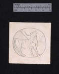 Drawing of Tomb 518 seal stone with bull