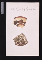 2 drawings of Tomb 517 saucer fragment, part ii