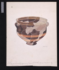 Drawing for BSA XXV Pl. VIII c pottery vessel from Granary