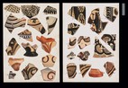 2 drawings for BSA XXV Pl. XLVIII of pottery sherds from tomb of Aegisthus
