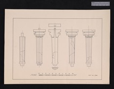 Drawing of ivory columns and capitals, 54-306