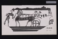 Drawing of Chariot krater 52-491
