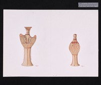 Drawing of terracotta Psi and Phi figurine 55-303 and 50-28