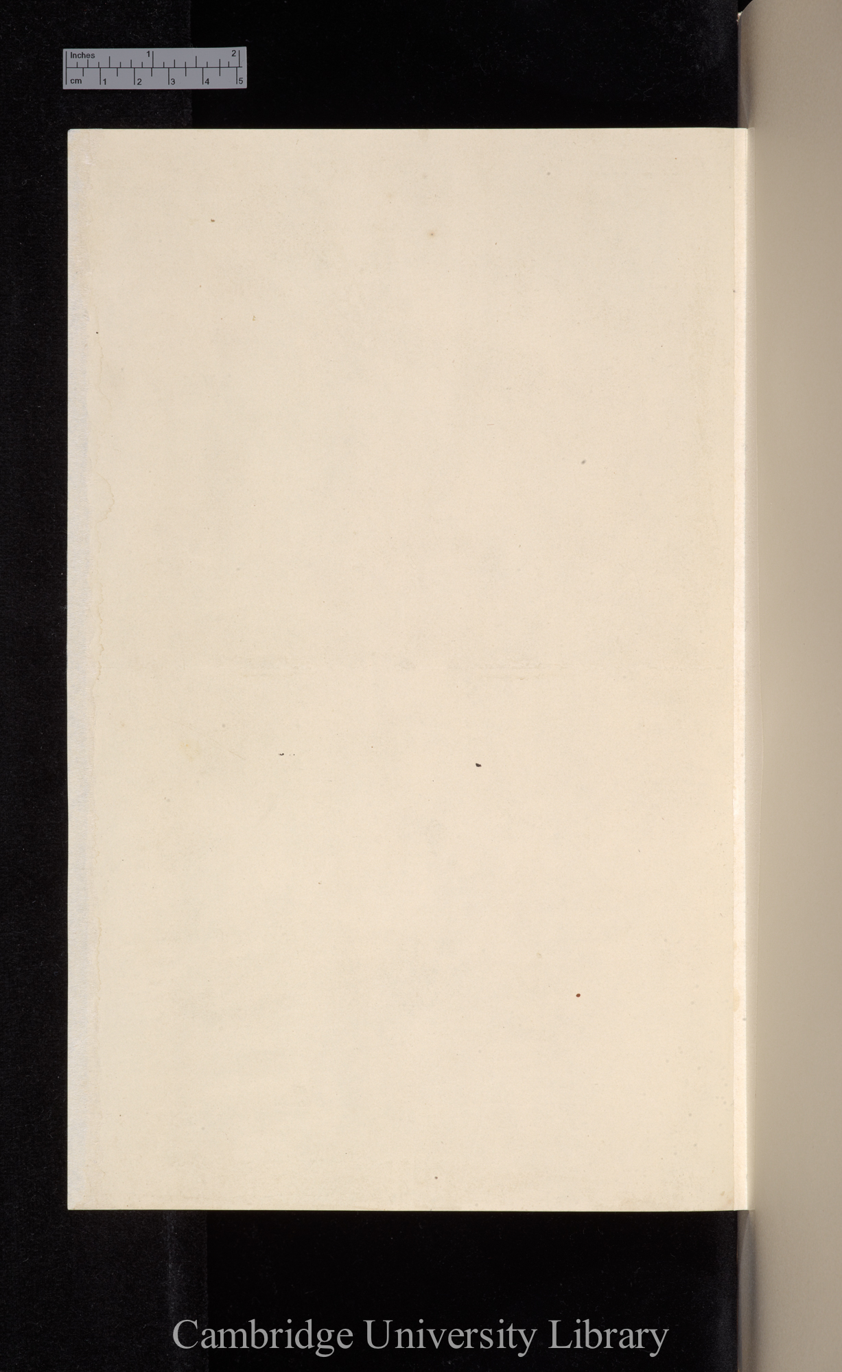 Blank verso of Ms p 7