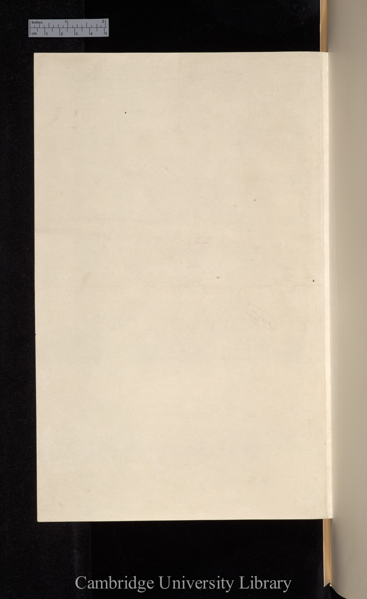 Blank verso of Ms p 12