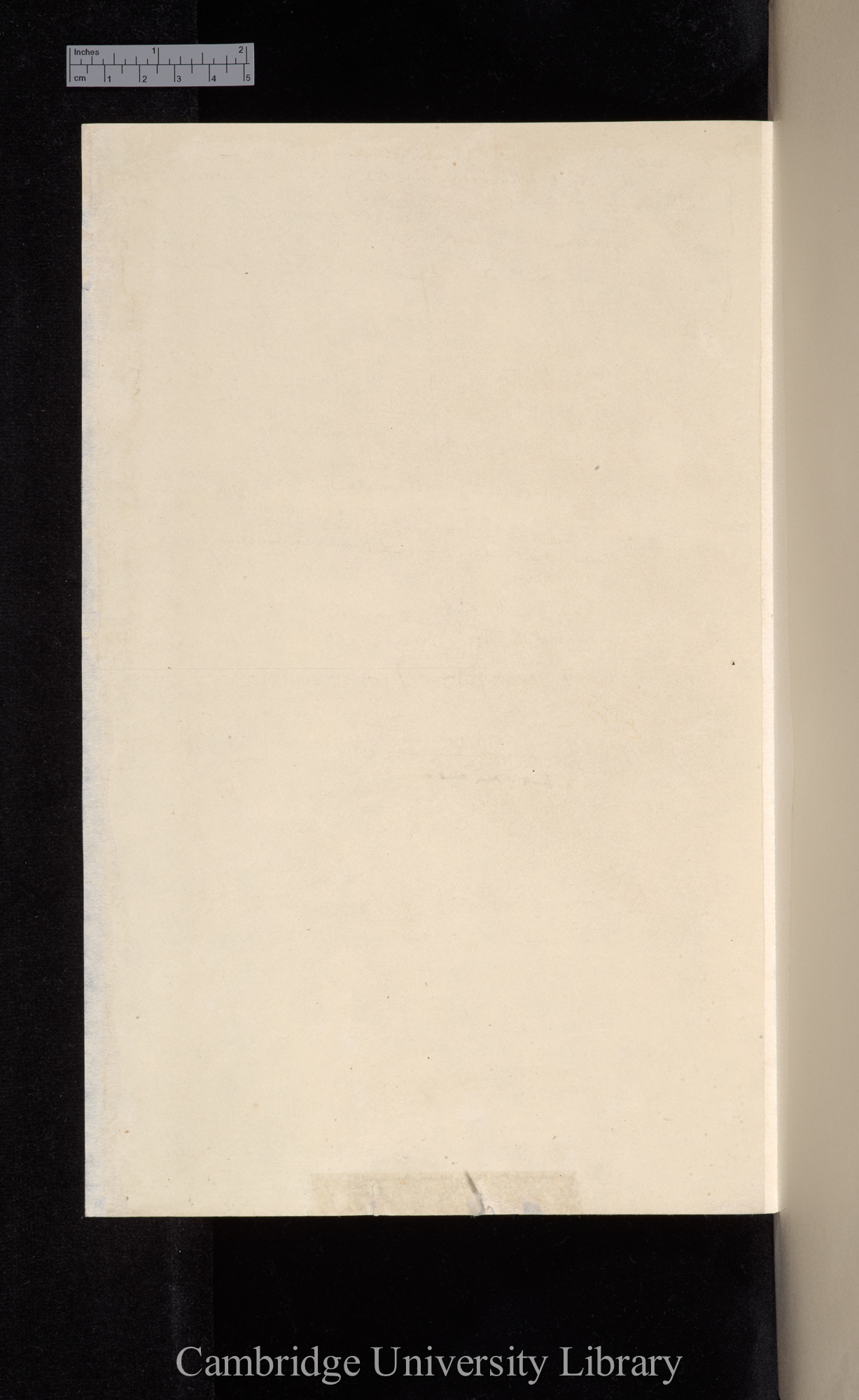 Blank verso of Ms p 13