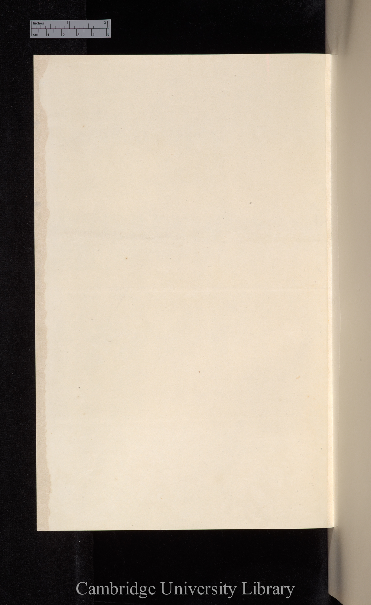 Blank verso of Ms p 15