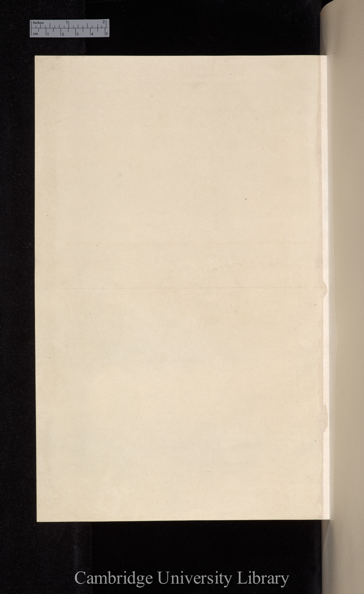 Blank verso of Ms p 16