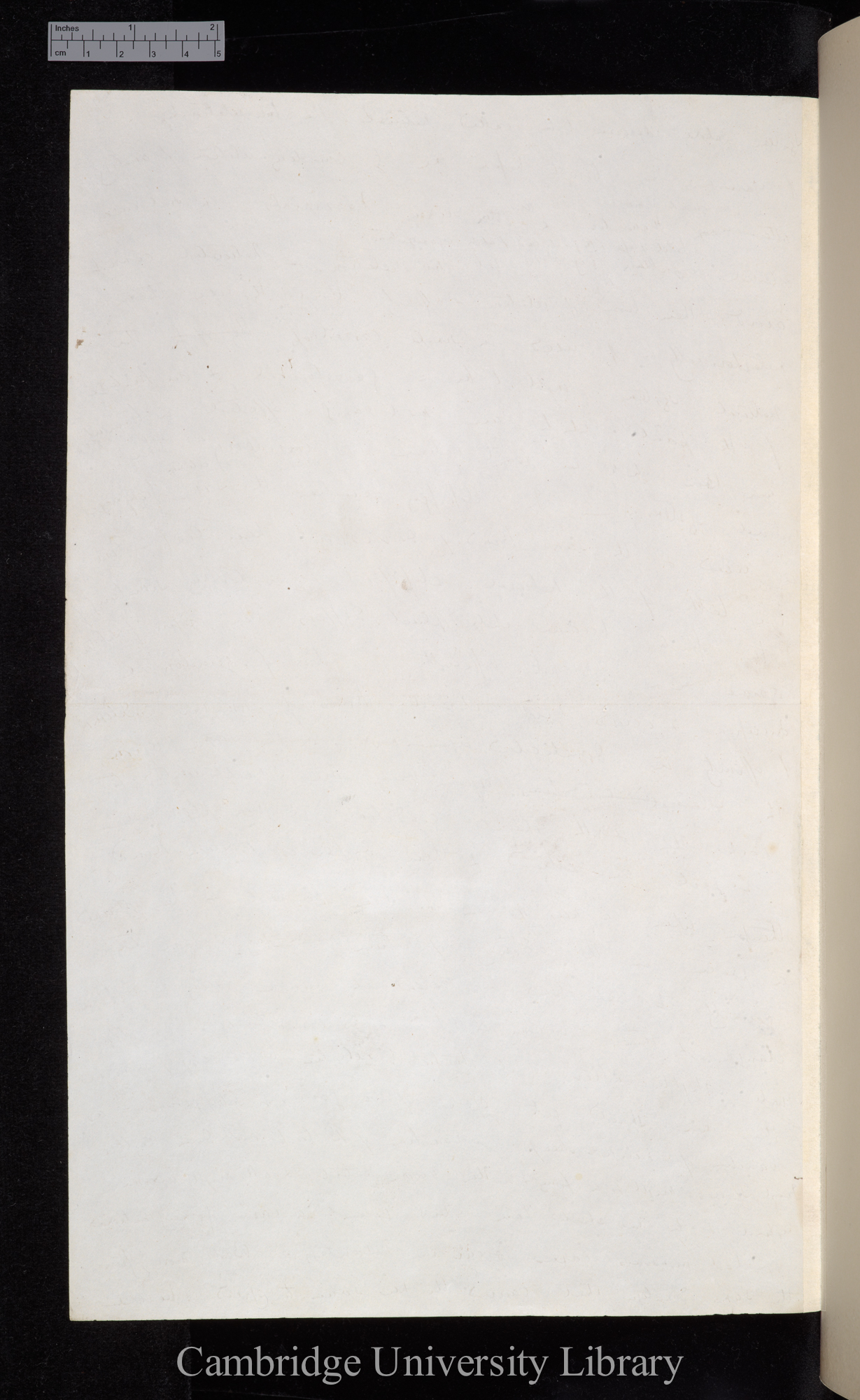 Blank verso of Ms p 24