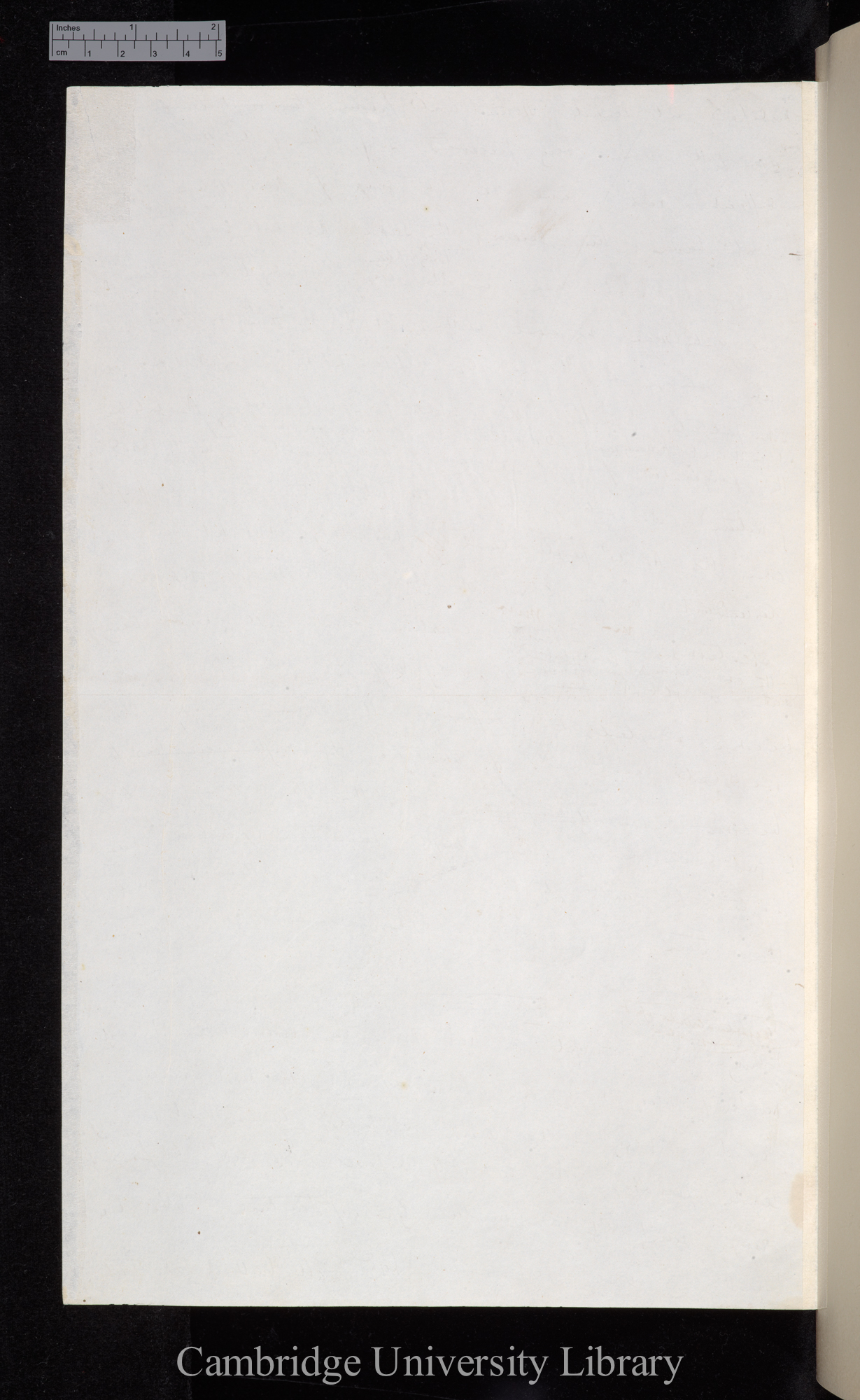 Blank verso of Ms p 25