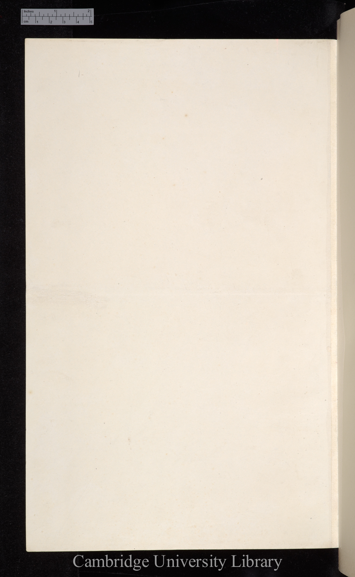 Blank verso of Ms p 26