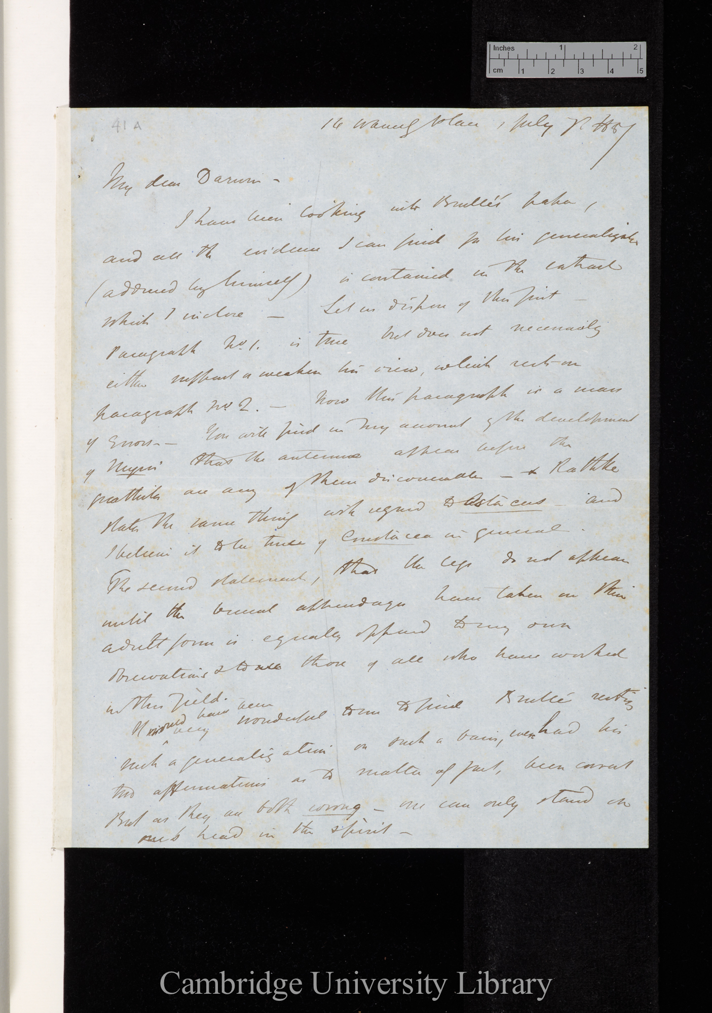 Thomas Henry Huxley to Charles Robert Darwin