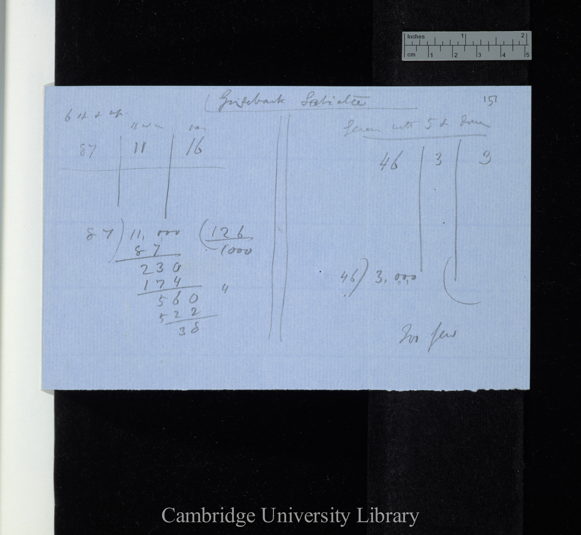 Grisebark [ie Grisebach] Labiatae / [Genera with] 6 sp &amp; up / Genera with 5 &amp; down (table and calculation)