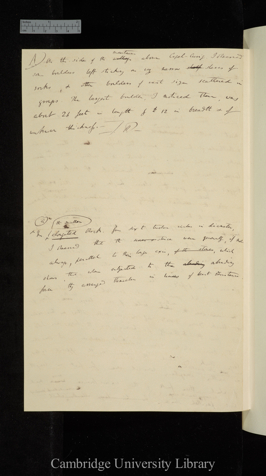 &#39;Notes on the effects produced by the ancient glaciers of Caernarvonshire and on the boulders transported by floating ice&#39; [for Geological Society 15 December 1841]