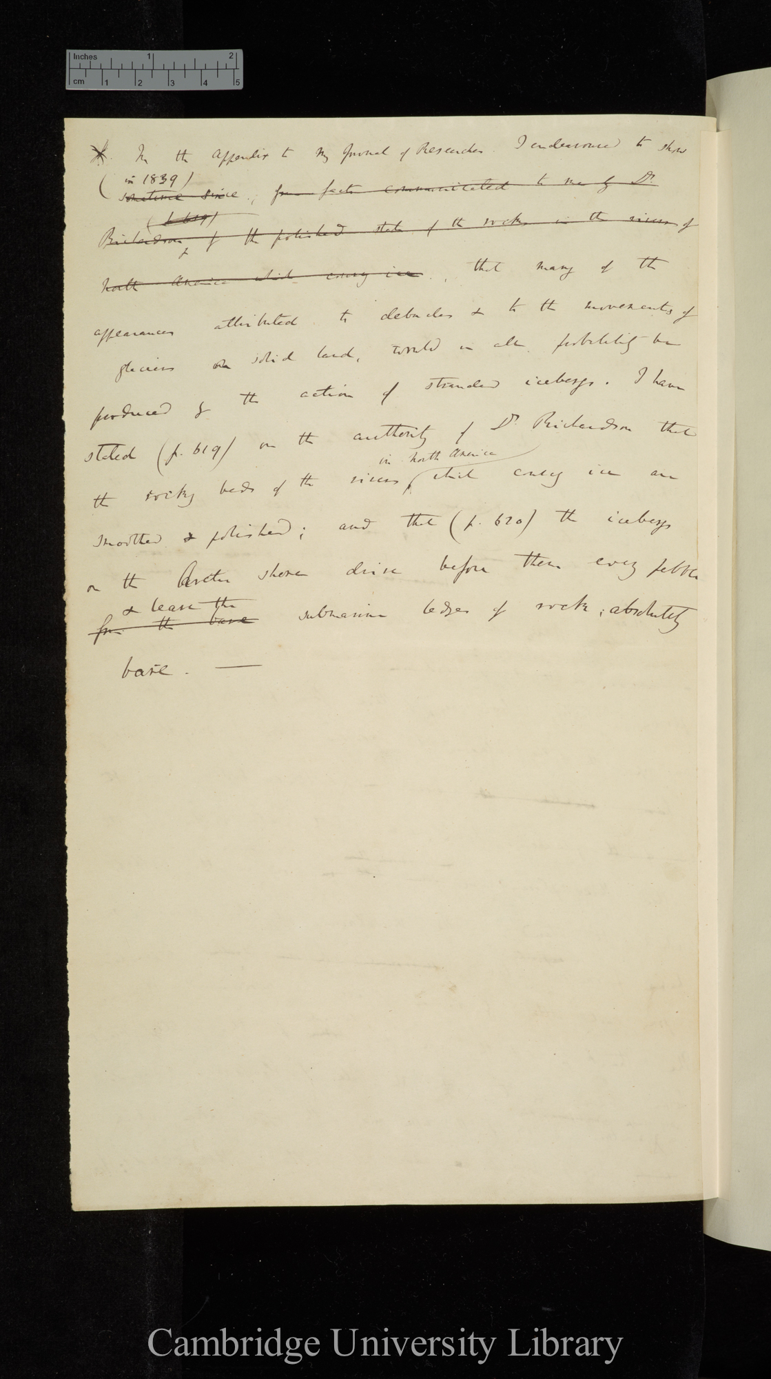 &#39;Notes on the effects produced by the ancient glaciers of Caernarvonshire and on the boulders transported by floating ice&#39; [for Geological Society 15 December 1841]