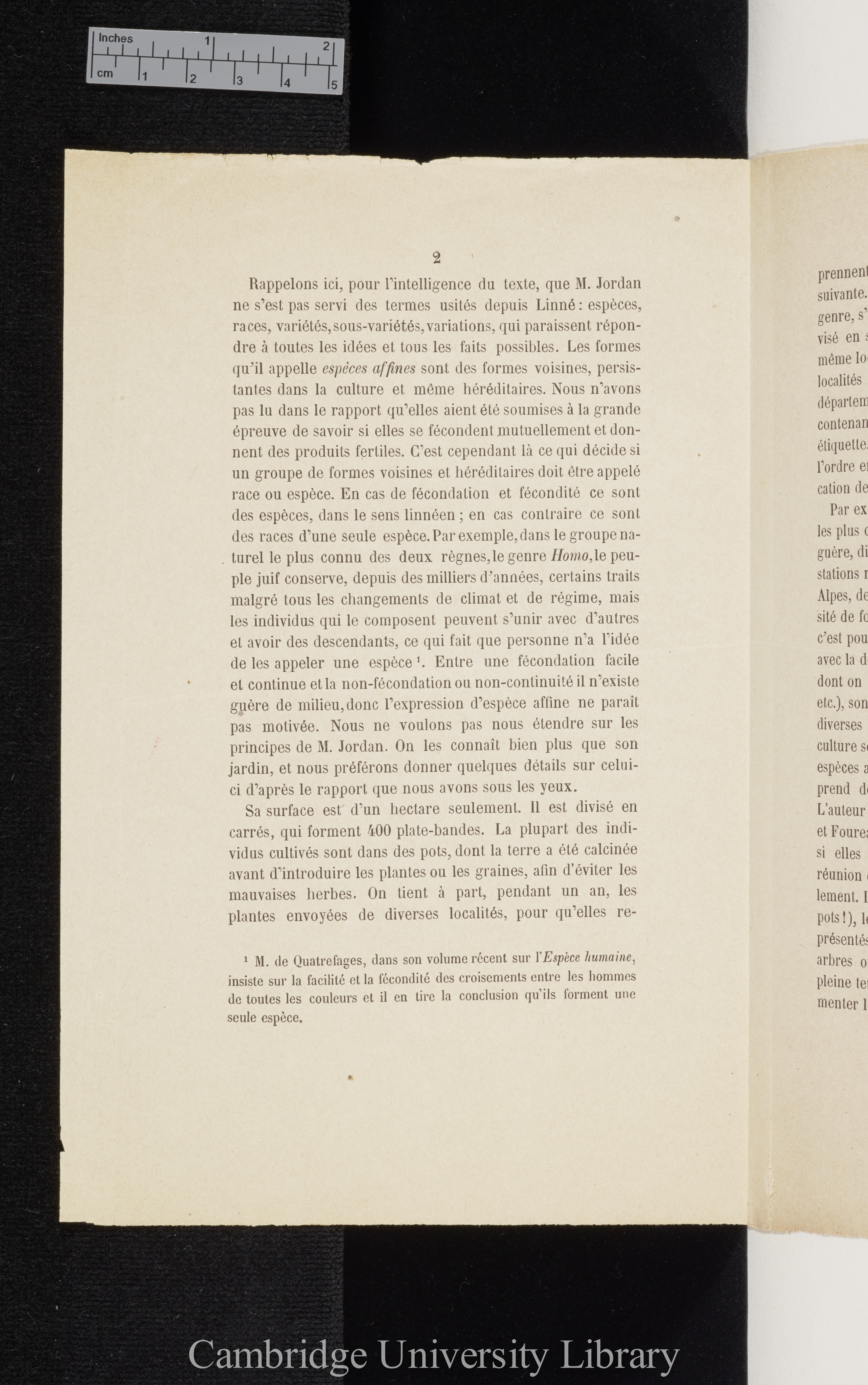 de Candolle, Alphonse. Rapport sur le jardin expérimentale de M Jordan &#39;Bibliothèque Universelle (Archives Scientifiques)&#39; 61: 260-264 [2]