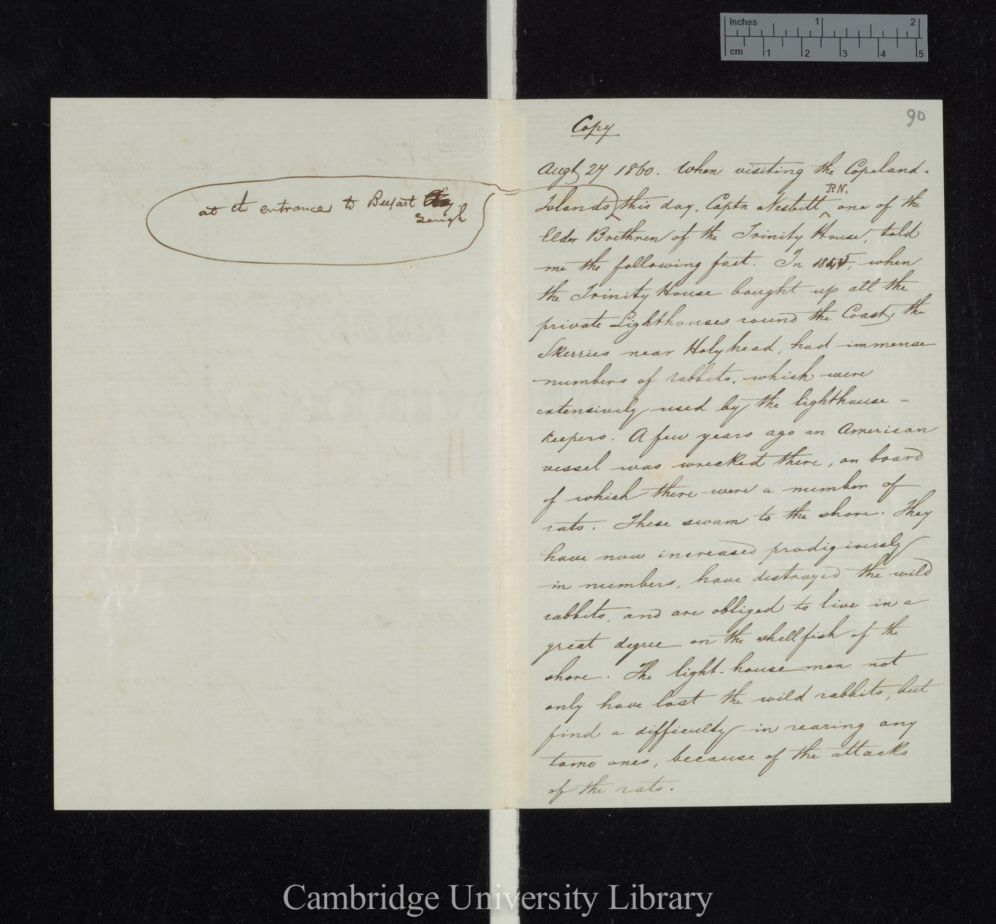 Robert Patterson to Charles Robert Darwin