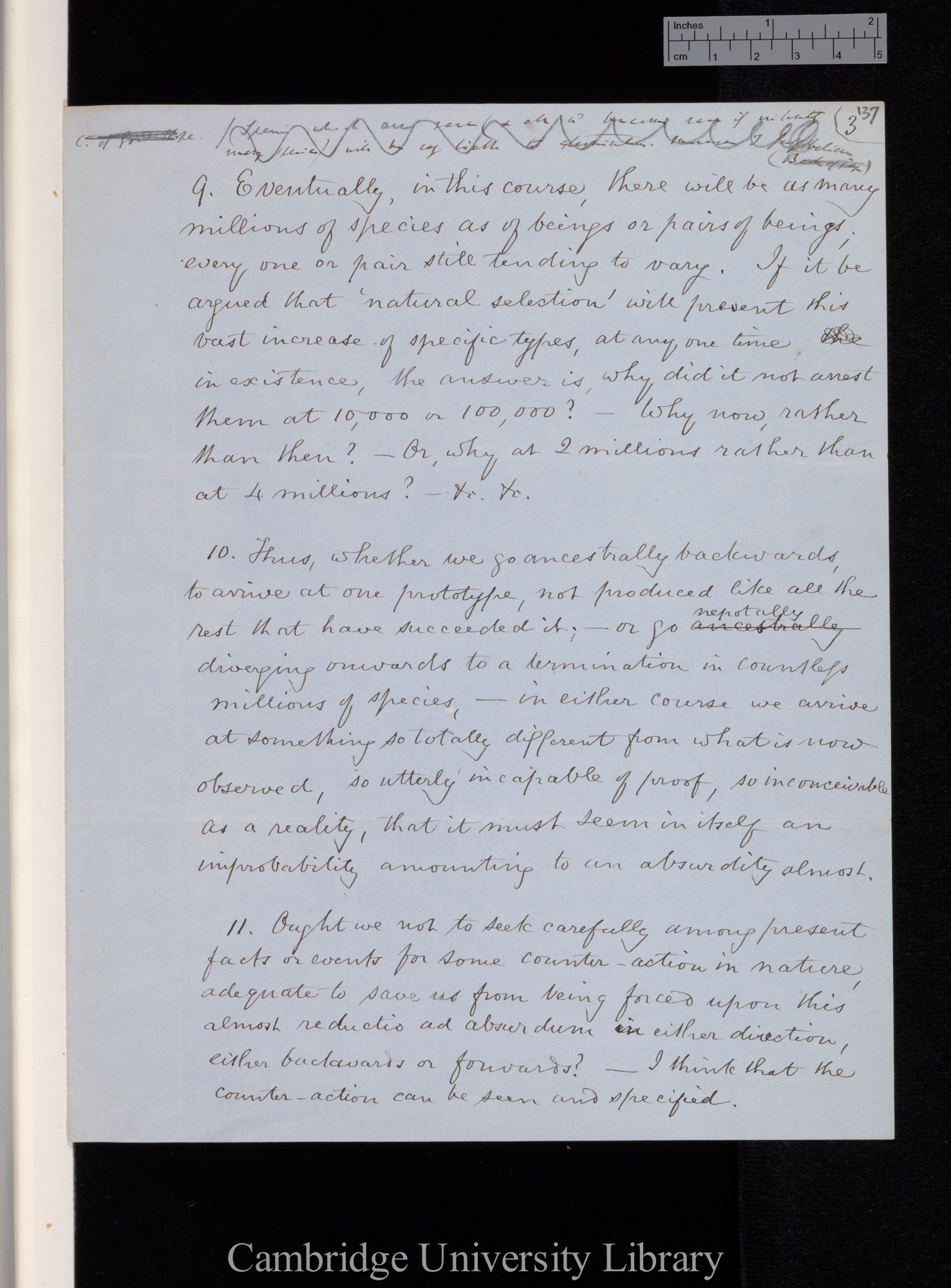 [Hewett Cottrell Watson] to Charles Robert Darwin