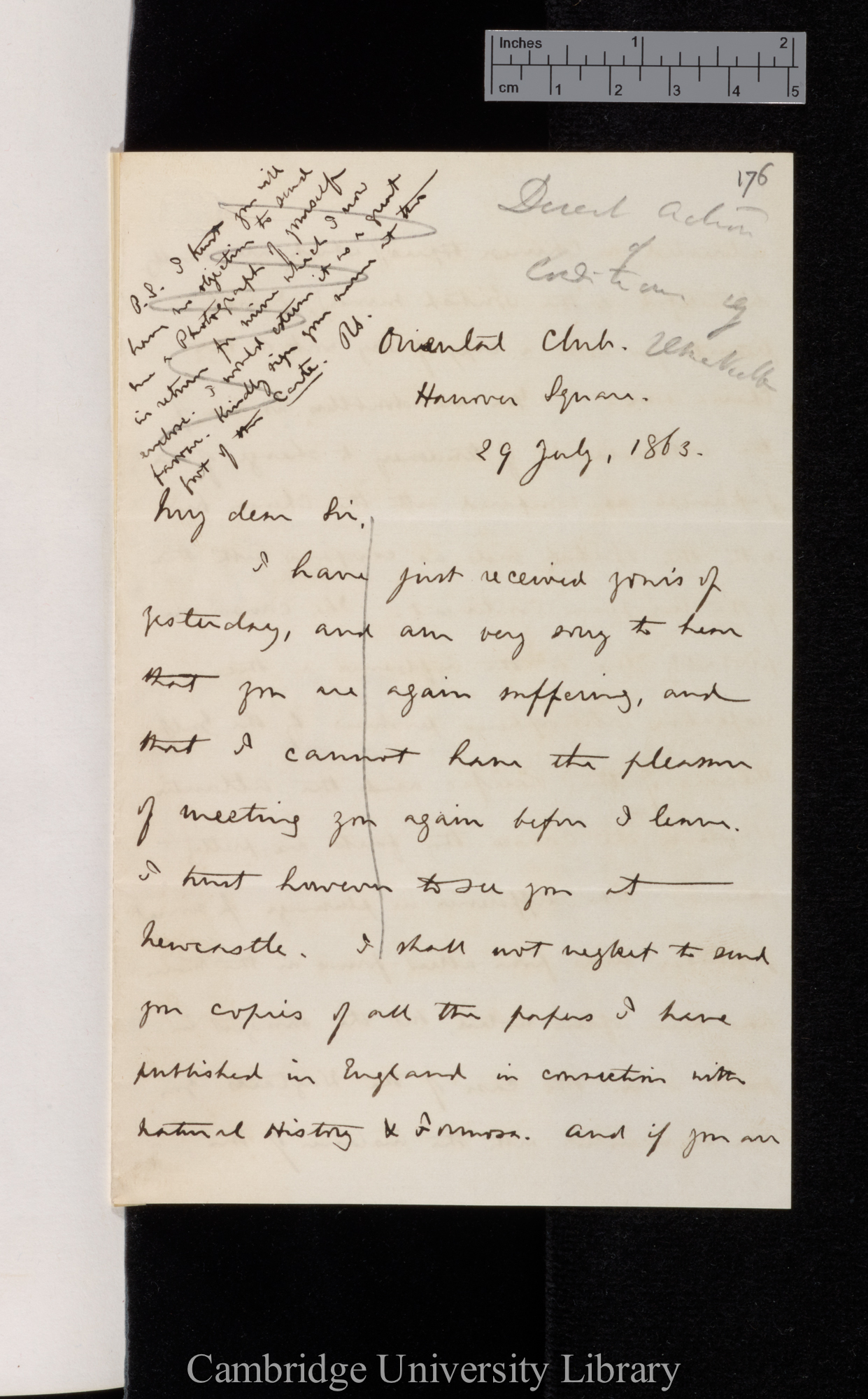 Robert Swinhoe to Charles Robert Darwin