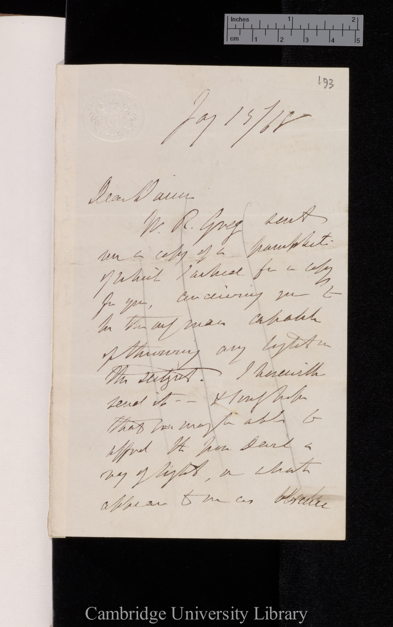 Sir Joseph Dalton Hooker to Charles Robert Darwin