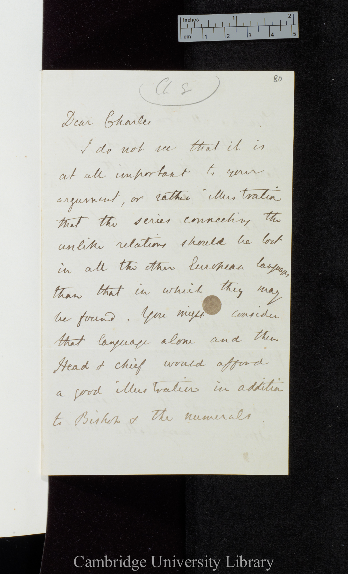 Hensleigh Wedgwood to Charles Robert Darwin