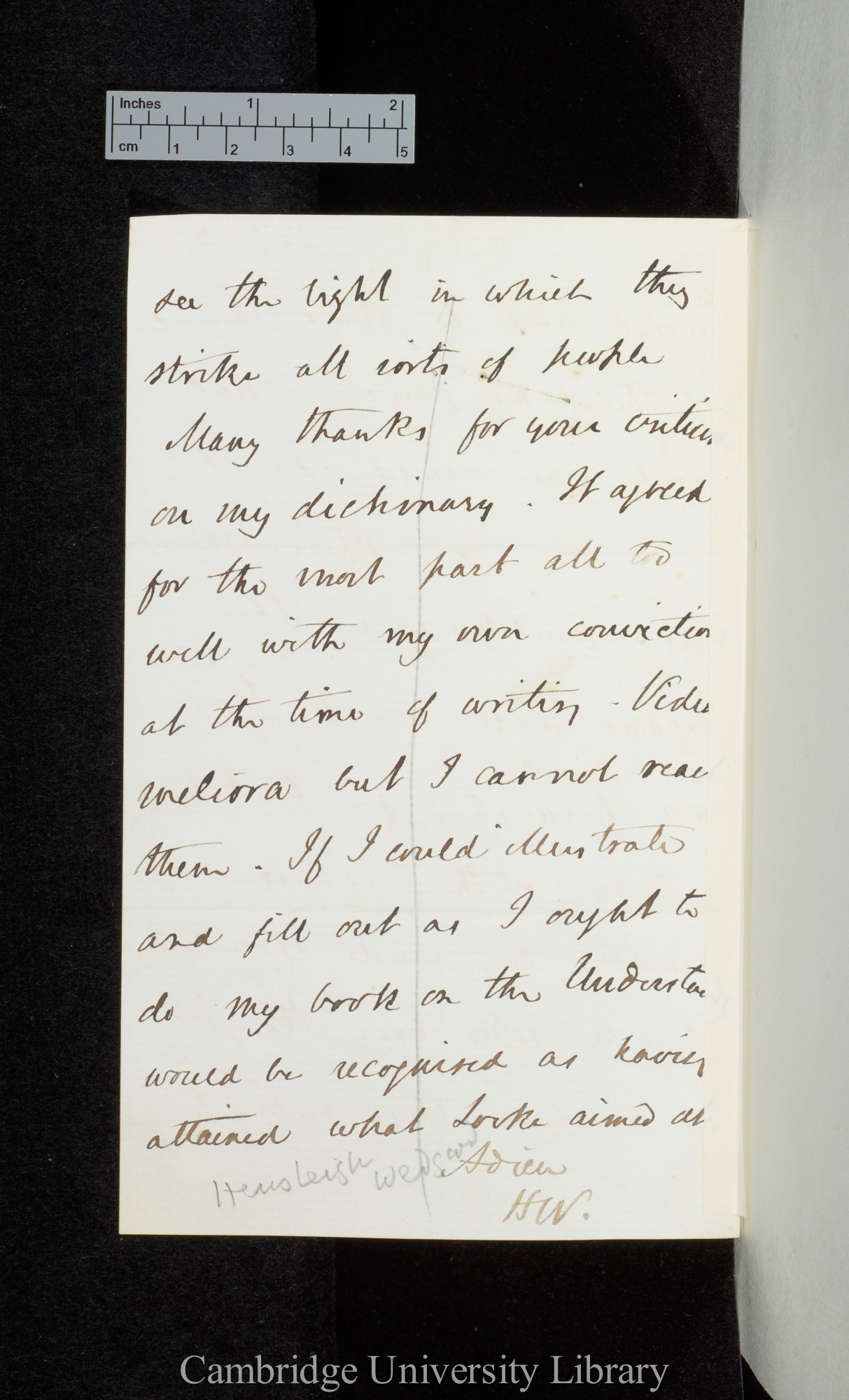 Hensleigh Wedgwood to Charles Robert Darwin