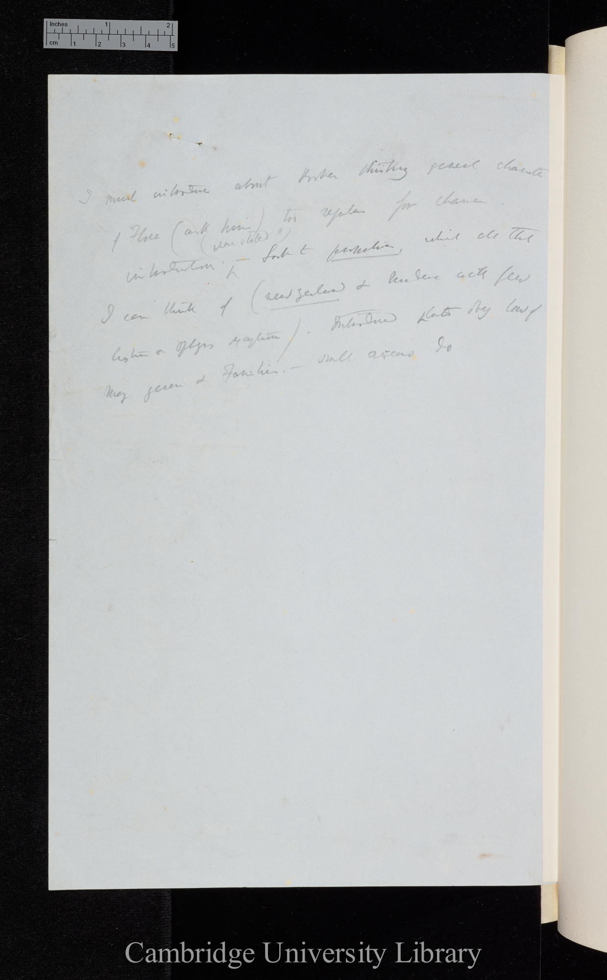 Charles Robert Darwin to Sir Charles Lyell, Ms p 1 verso