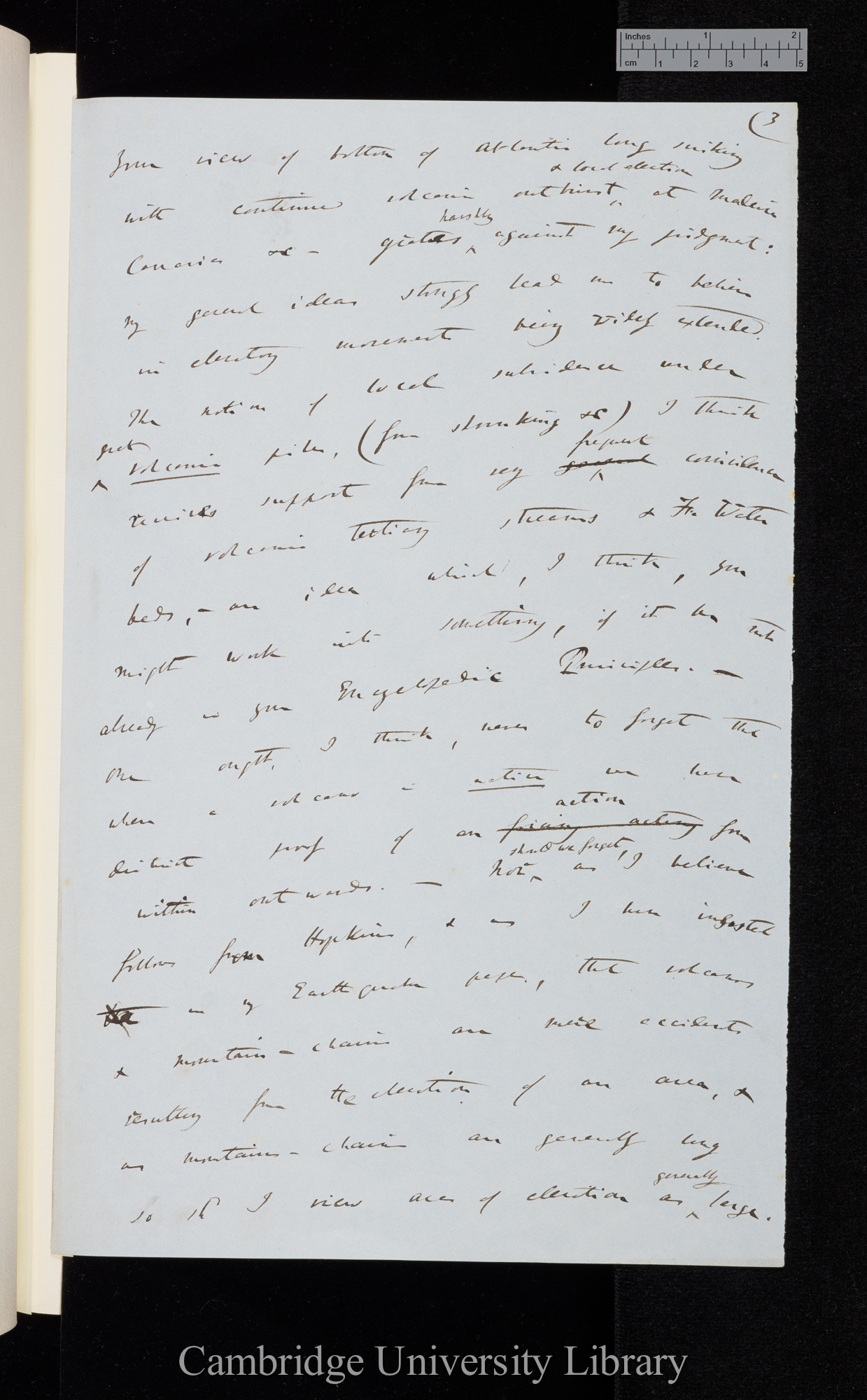 Charles Robert Darwin to Sir Charles Lyell, Ms p 3