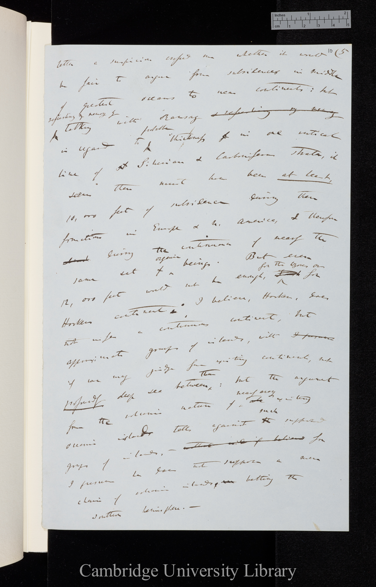 Charles Robert Darwin to Sir Charles Lyell, Ms p 5