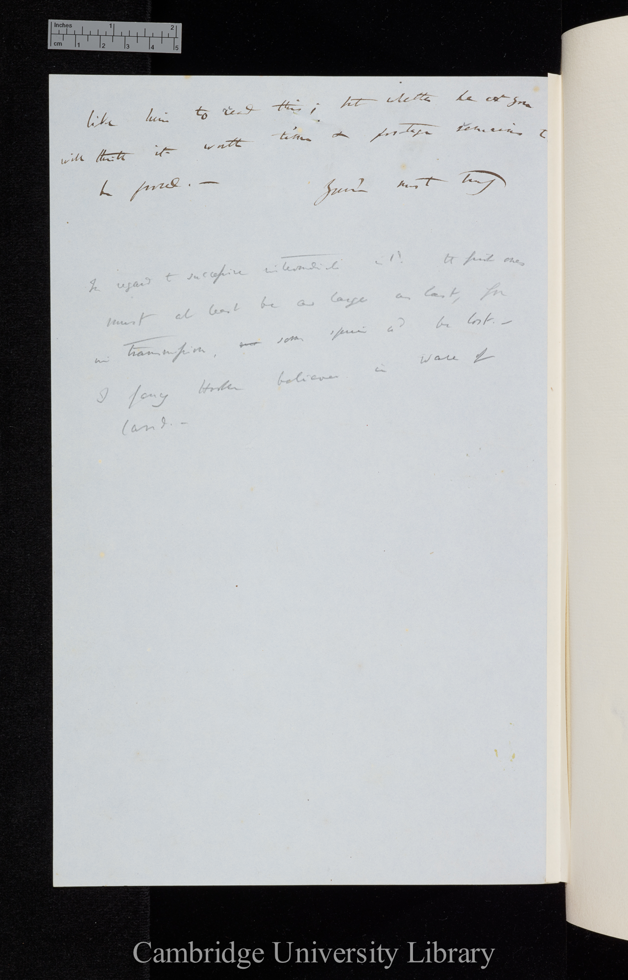 Charles Robert Darwin to Sir Charles Lyell, Ms p 6 verso