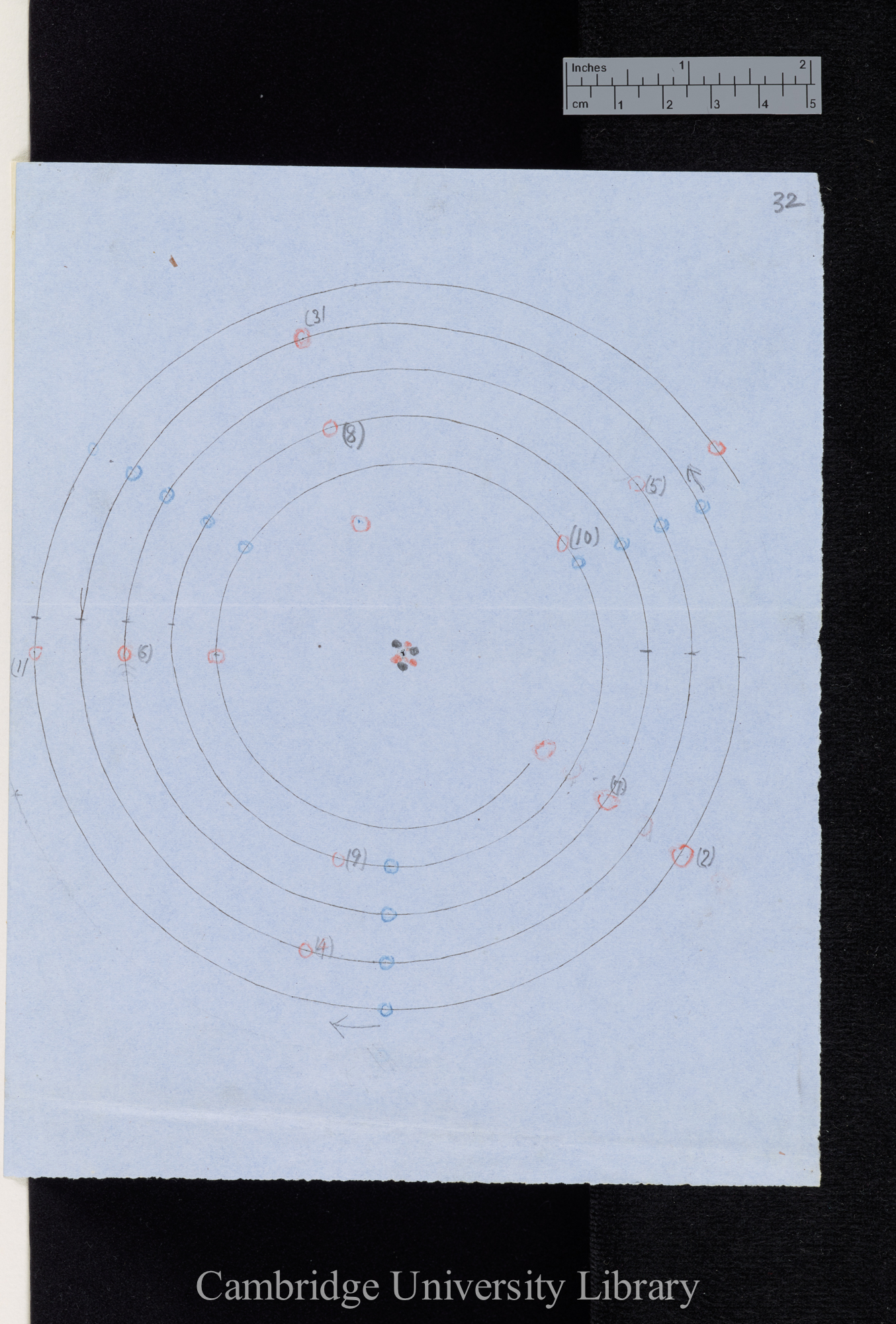 [diagram of a spiral with certain points marked and numbered]