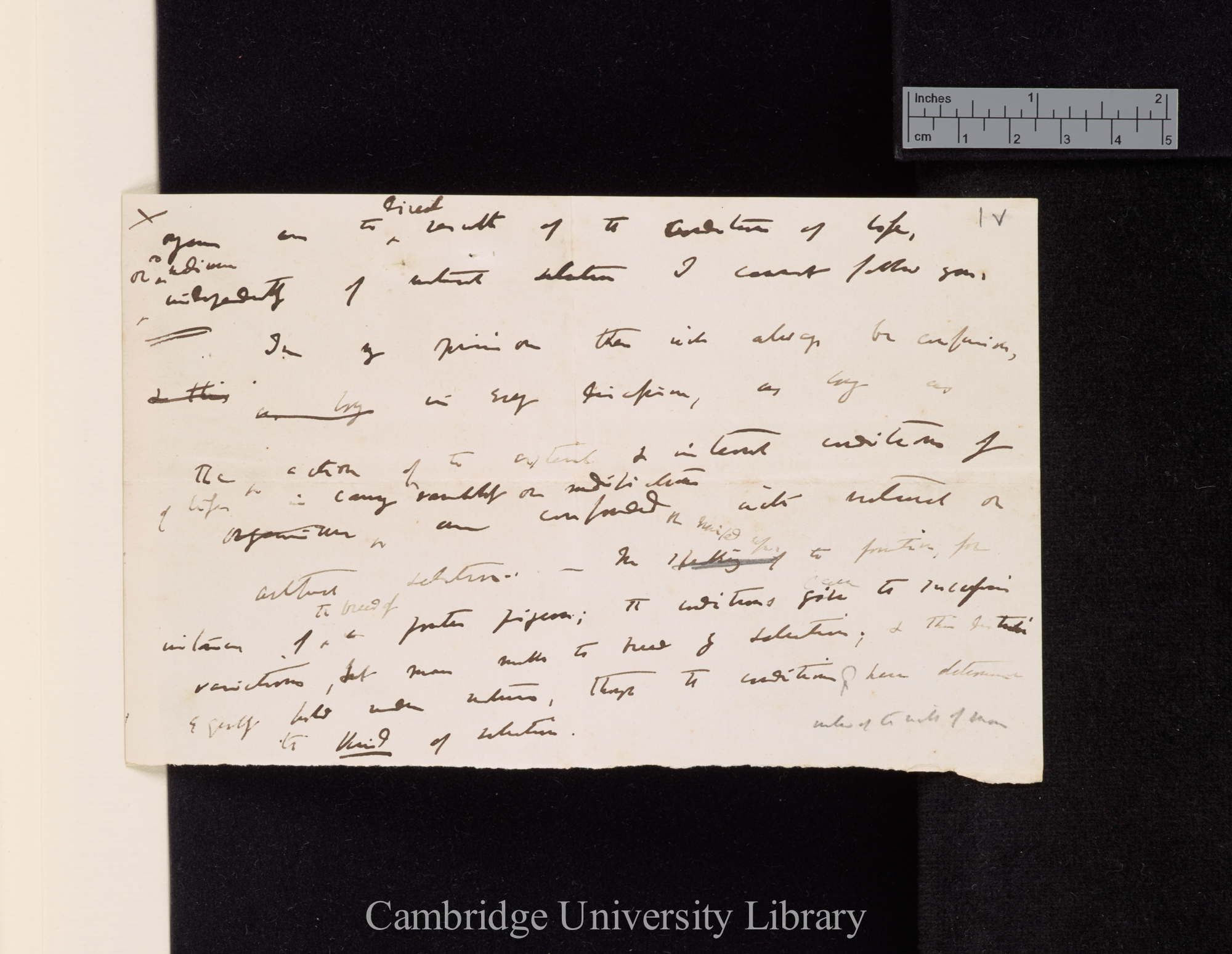 Charles Robert Darwin to George Henry Lewes