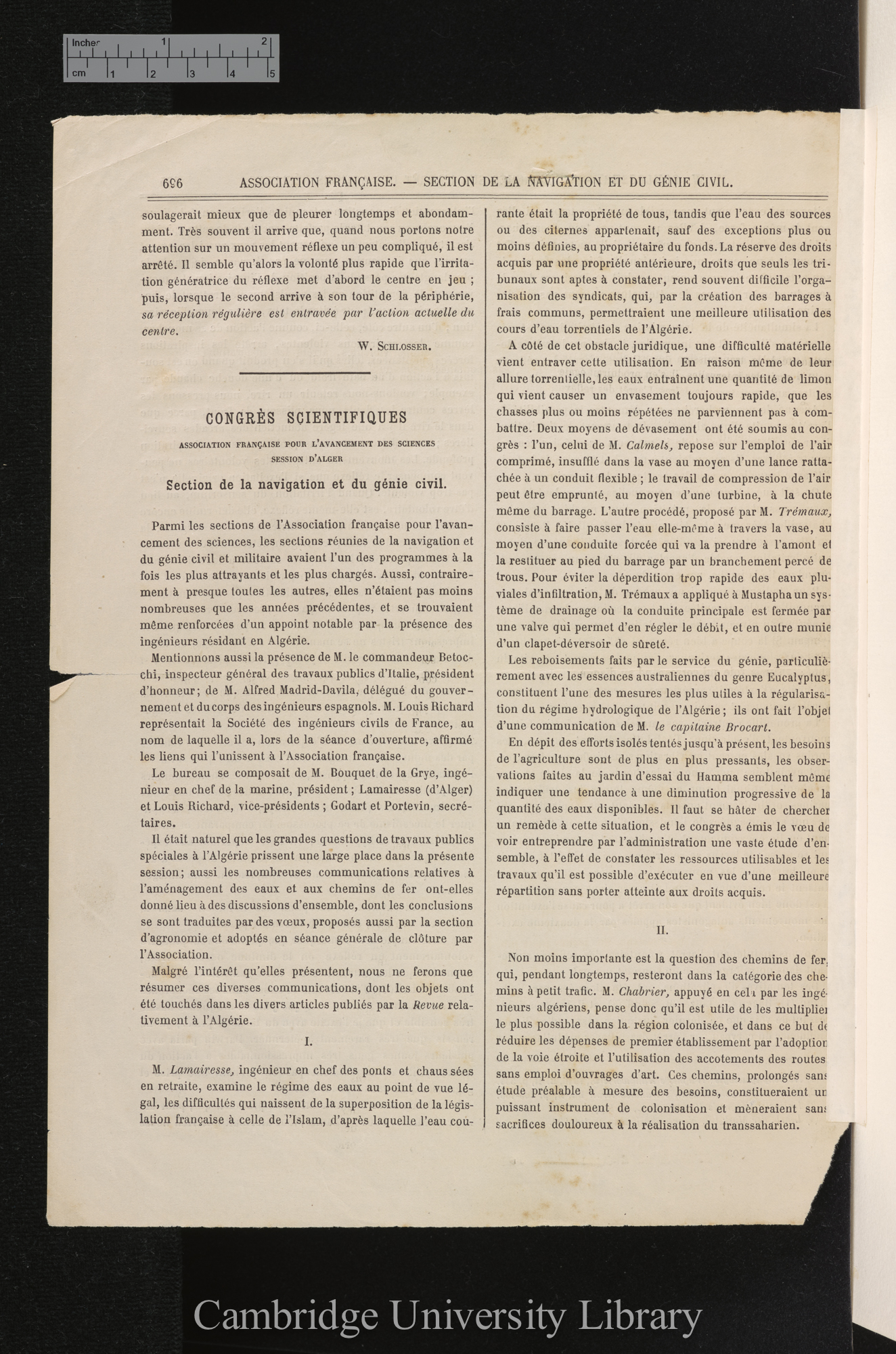 Recherches sur l&#39;arrêt des actions réflexes &#39;Revue Scientifique de la France et de l&#39;Étranger&#39; 27: 696