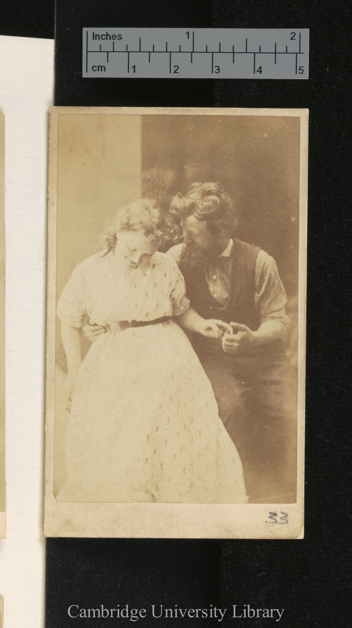 Photo of [unidentified couple]
 by Oscar Gustave Rejlander, 1 Albert Mansions, Victoria Street, London W