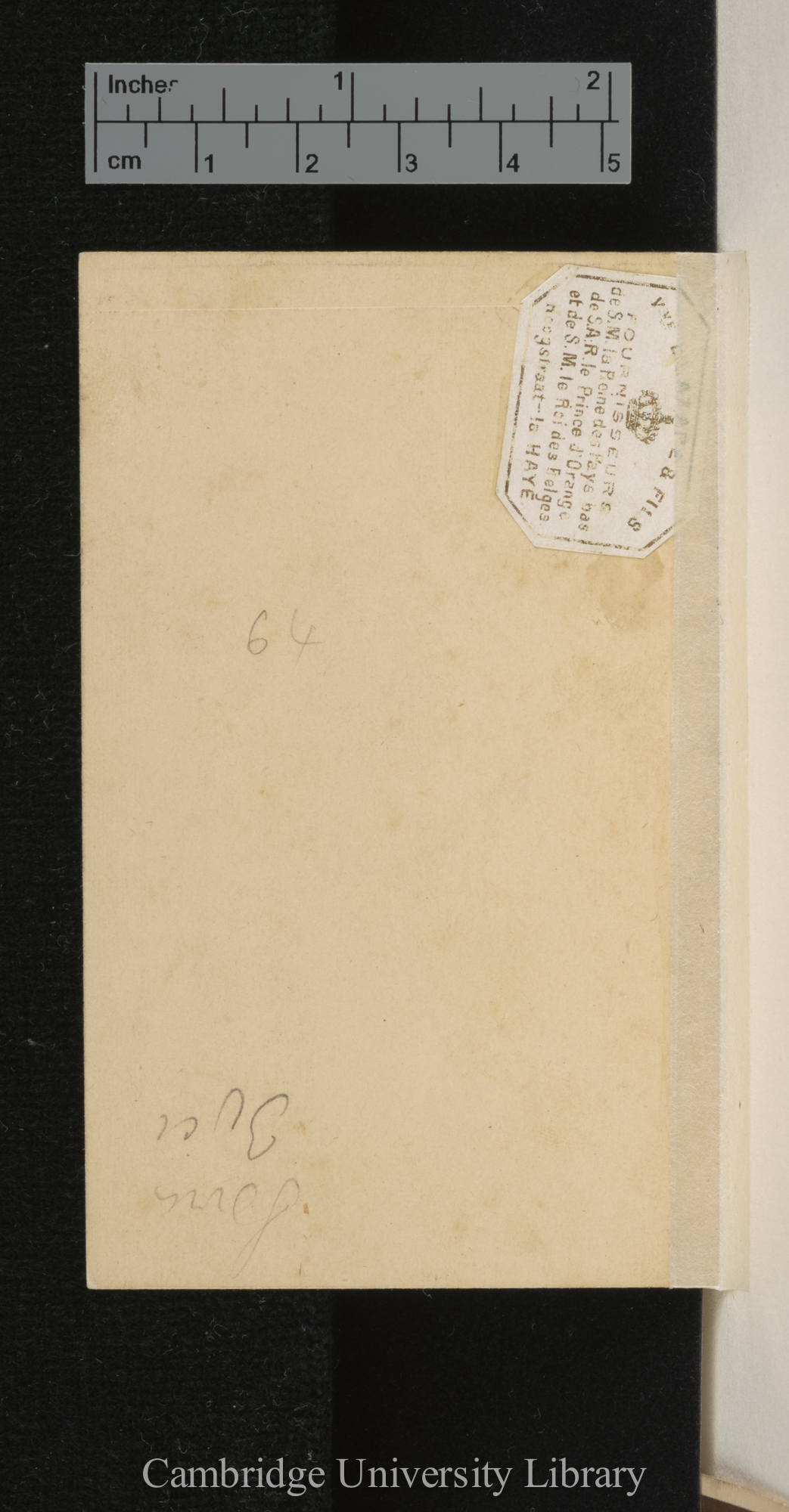 [verso of photograph - photographer imprint(?)]