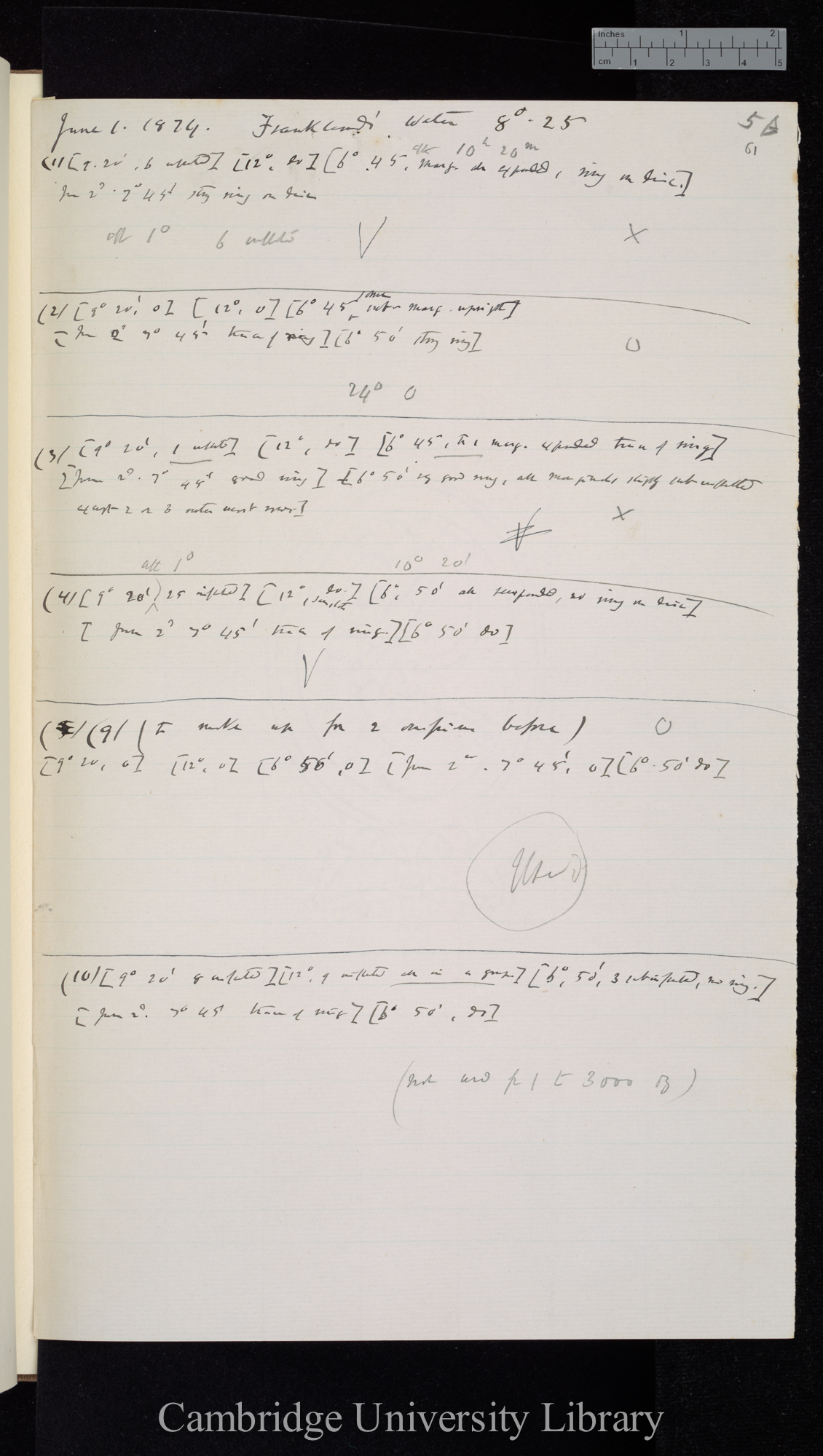 Phosph[ate] of Ammonia 1 gr to 3000 oz Frankland&#39;s water [also to 5000 oz] / Frankland&#39;s water