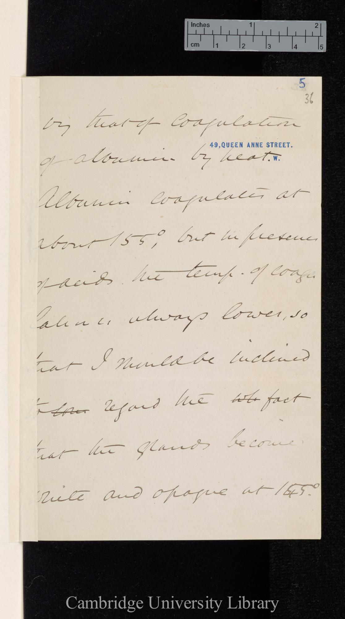 Sir John Scott Burdon Sanderson to Charles Robert Darwin