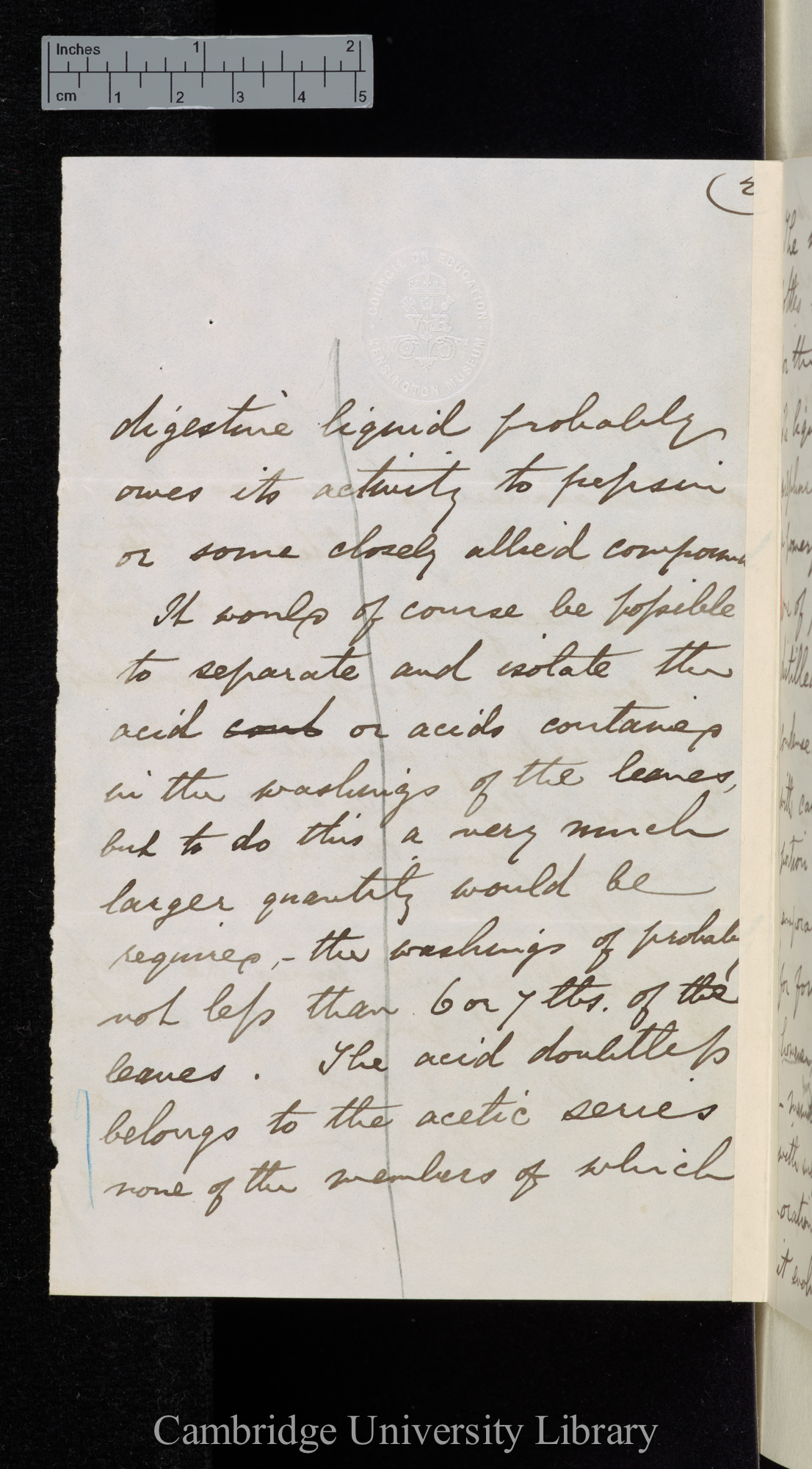 Edward Frankland to Charles Robert Darwin