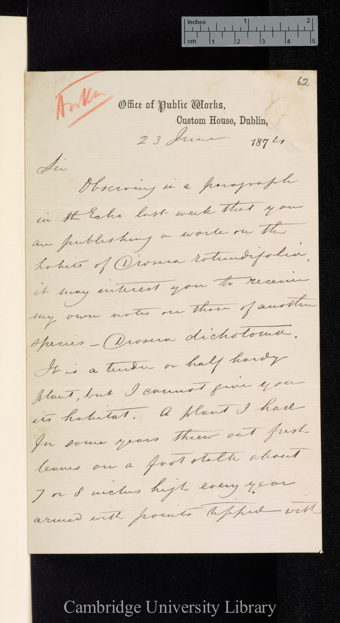 Thomas Copland to Charles Robert Darwin