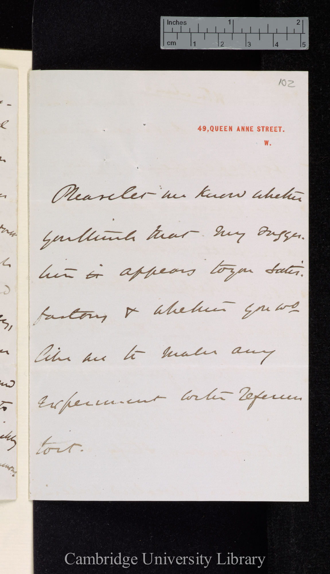 Sir John Scott Burdon Sanderson to Charles Robert Darwin