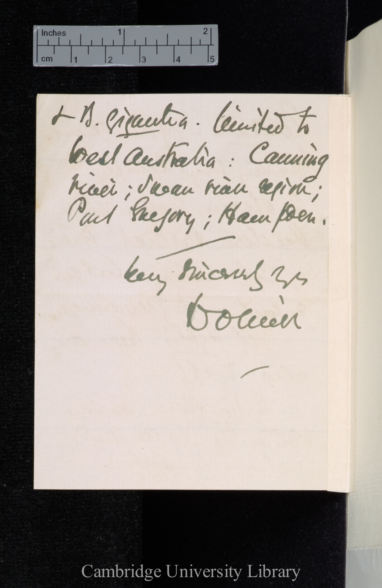 Daniel Oliver to Charles Robert Darwin