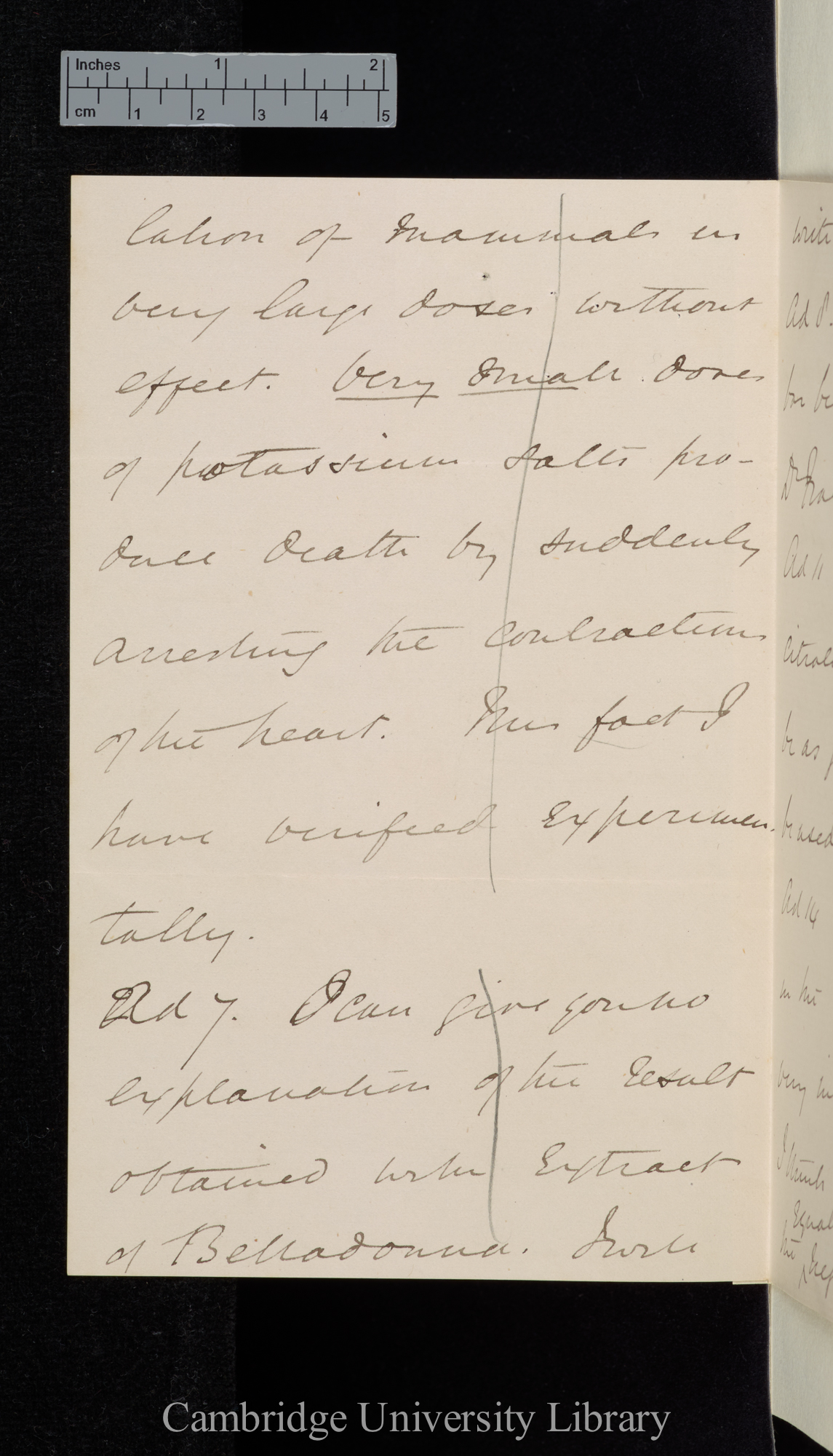 Sir John Scott Burdon Sanderson to Charles Robert Darwin