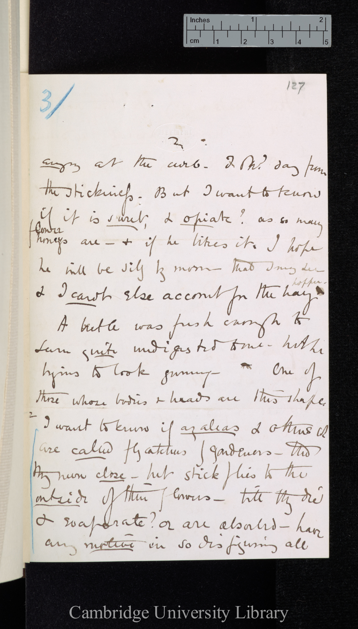 [Theodosia Marshall] to Charles Robert Darwin