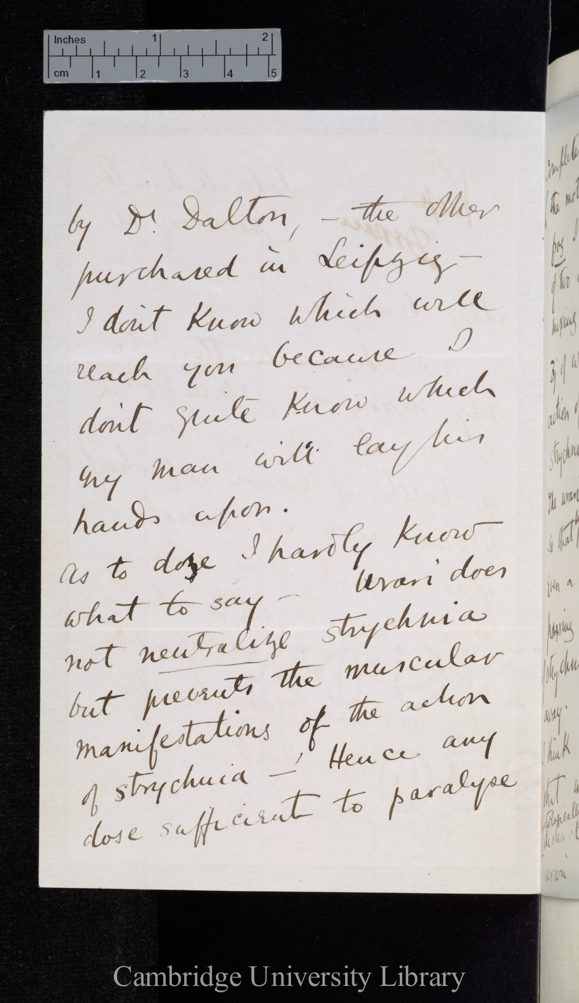 Sir Michael Foster to Charles Robert Darwin