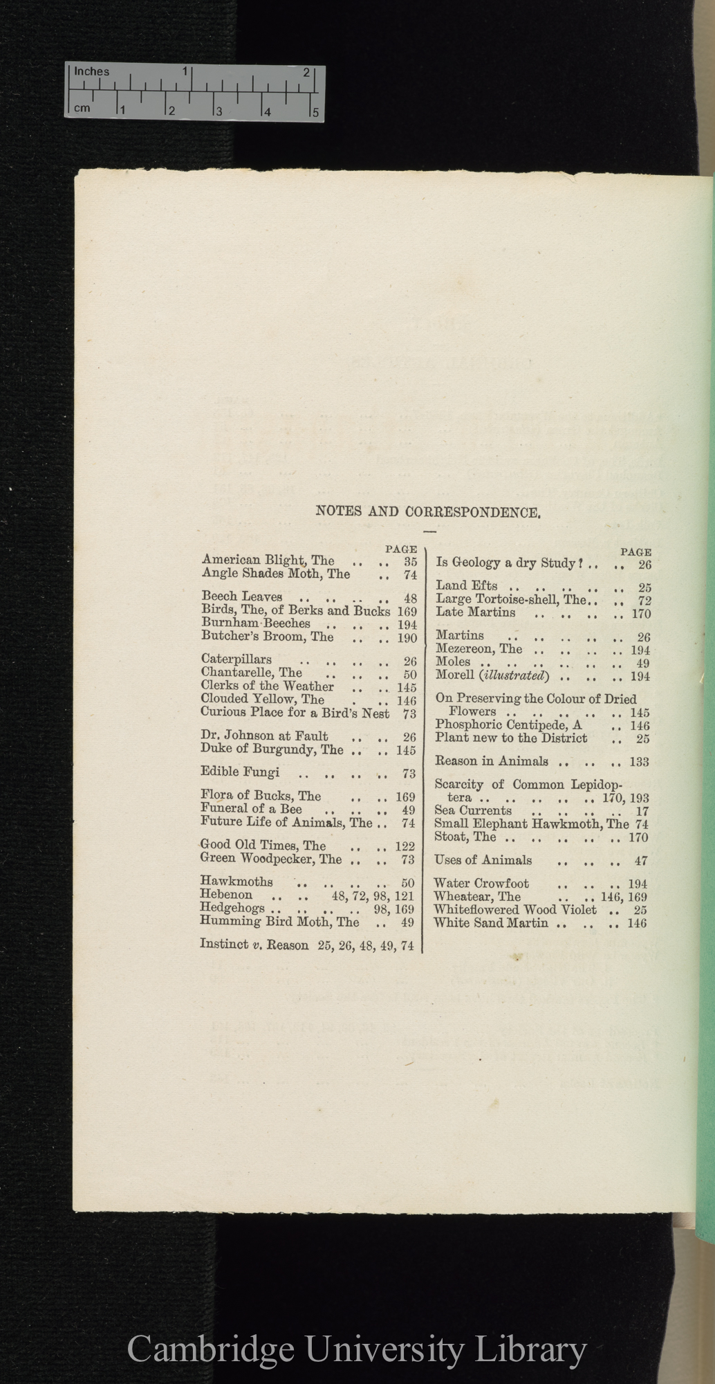 High Wycombe Natural History Society, Quarterly Magazine&#39; 2: Index [2]