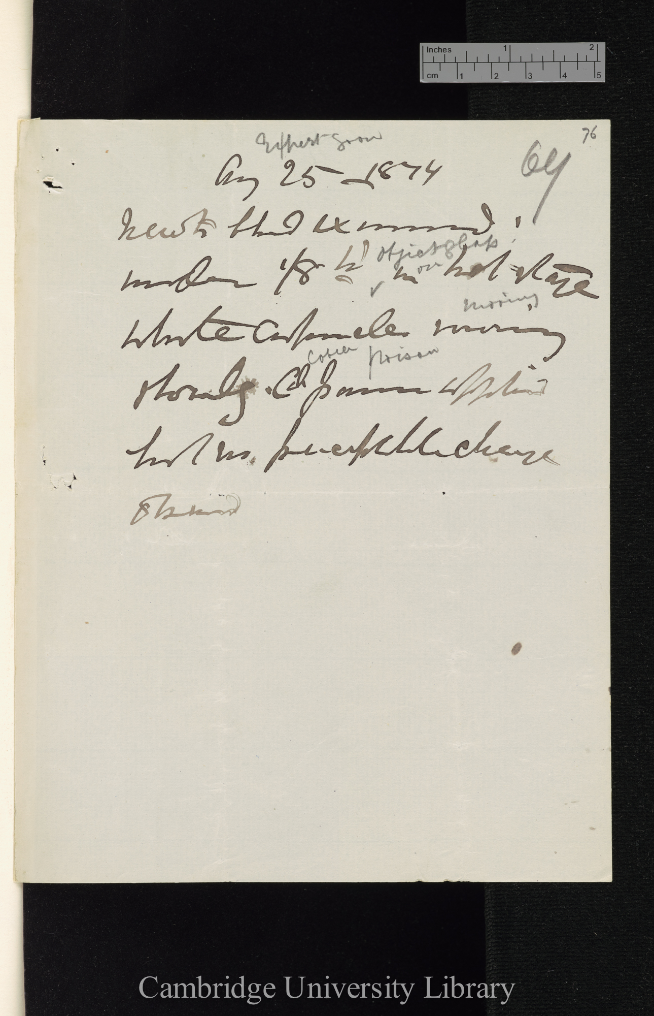 Sir Joseph Fayrer to Charles Robert Darwin